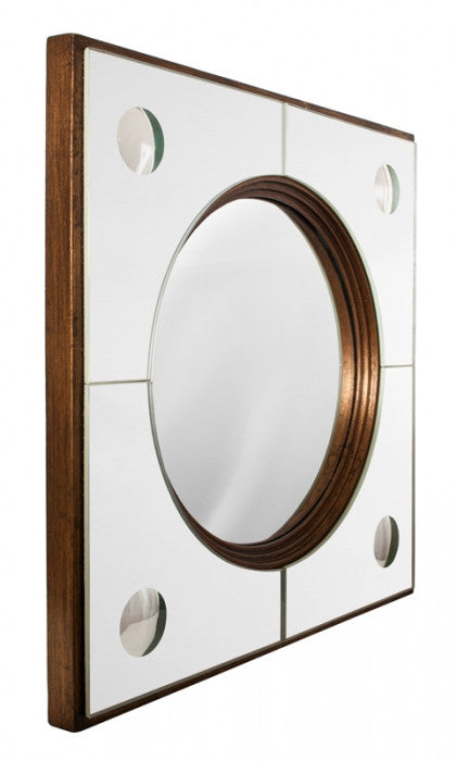 20033 - Bronze Decorative Convex Mirror