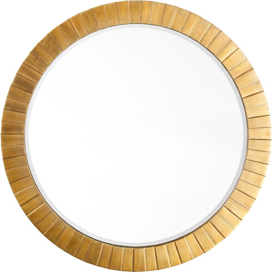 Gold leaf framed mirror