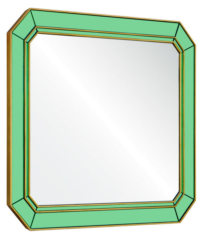 Jade colored decorative mirror