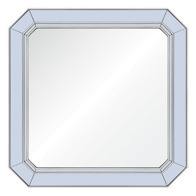 Decorative Diamond Framed Mirror with silver leaf