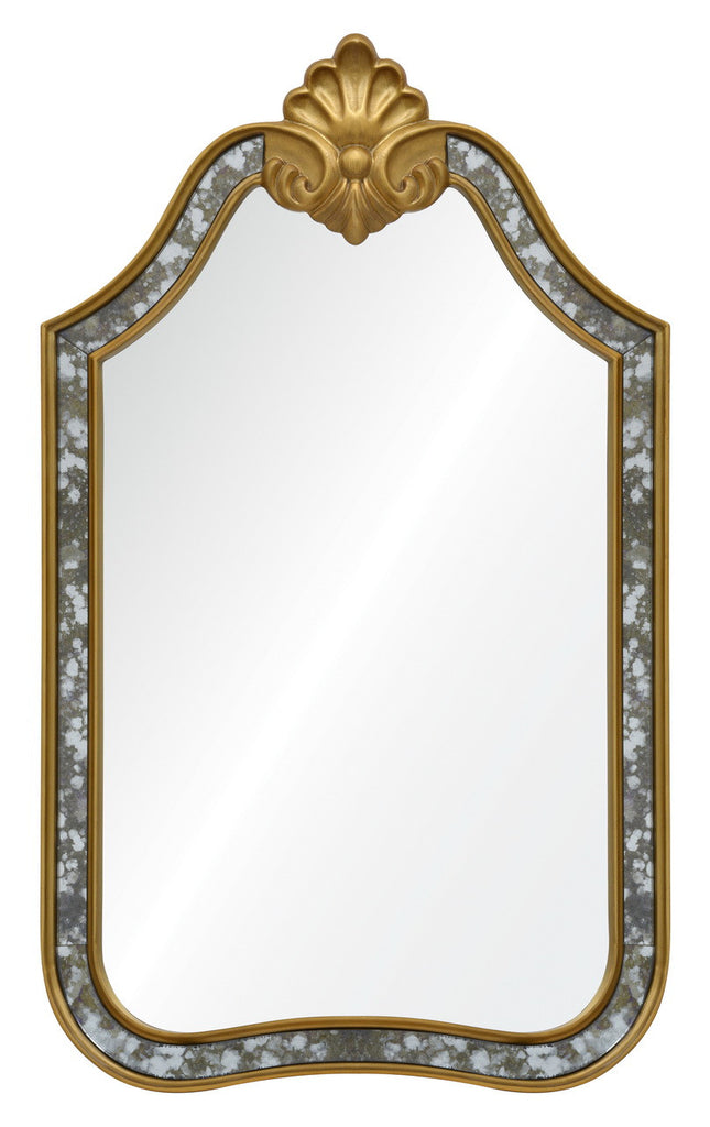 Gold leaf distressed mirror