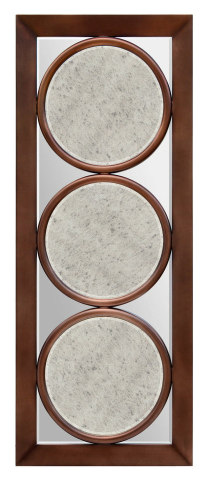 Decorative mirror in a bronze frame