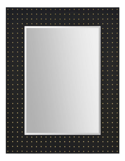 Mirror with polished bronze rivets
