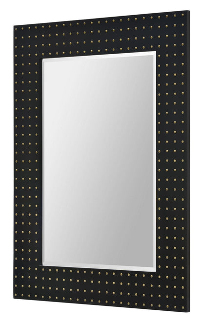Square mirror shown in matte black