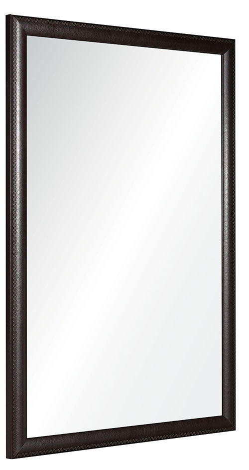 Leather framed mirror 