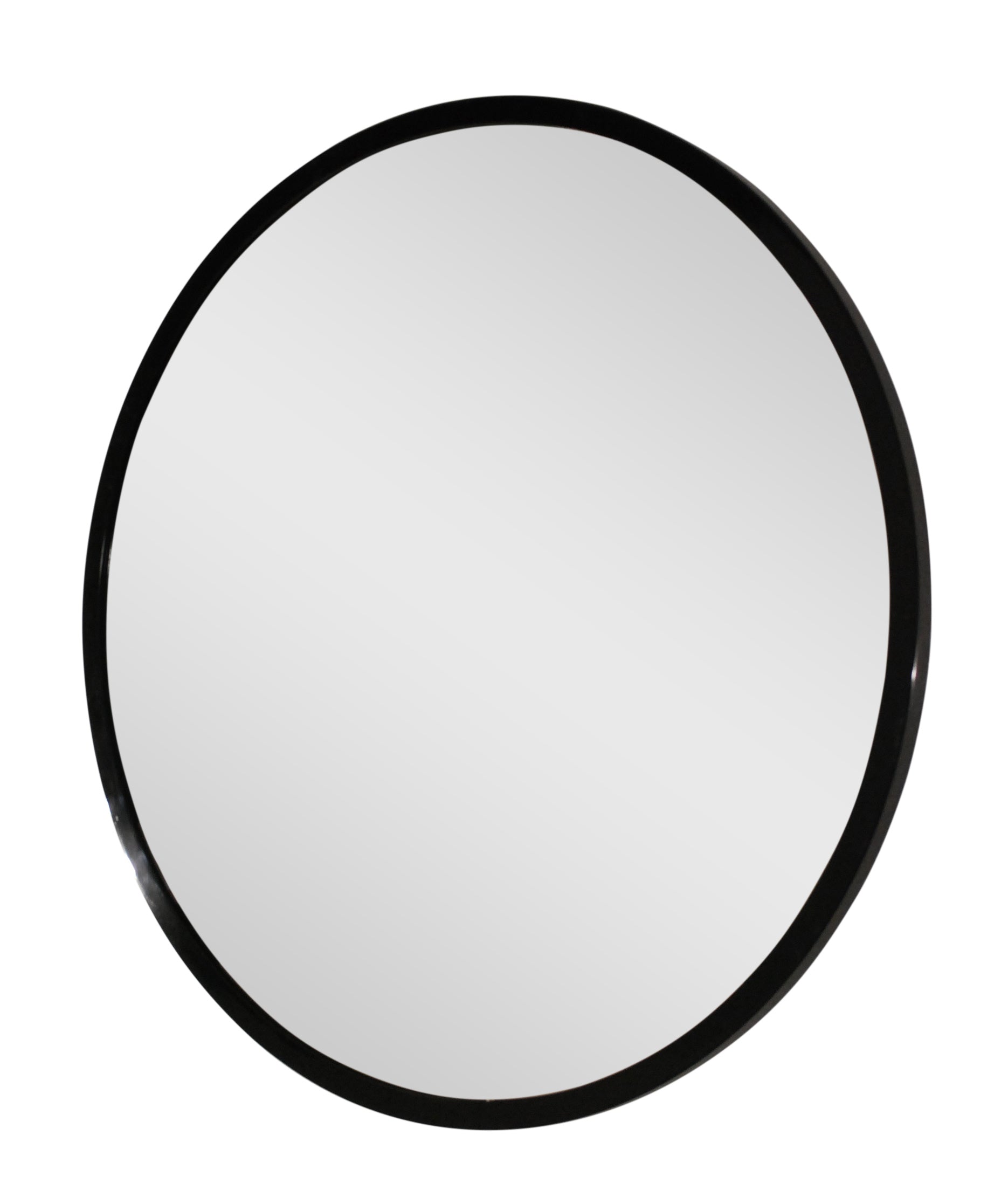 round mirror with metal frame 