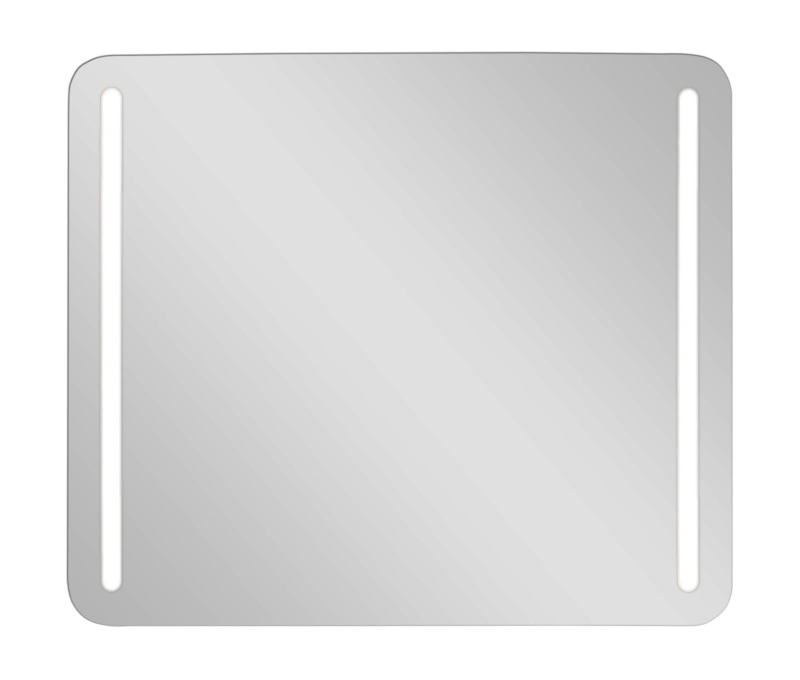 30082 Custom frameless lighted mirror, shown at 3000k Mirror Image