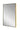 Plated brushed brass finish square mirror