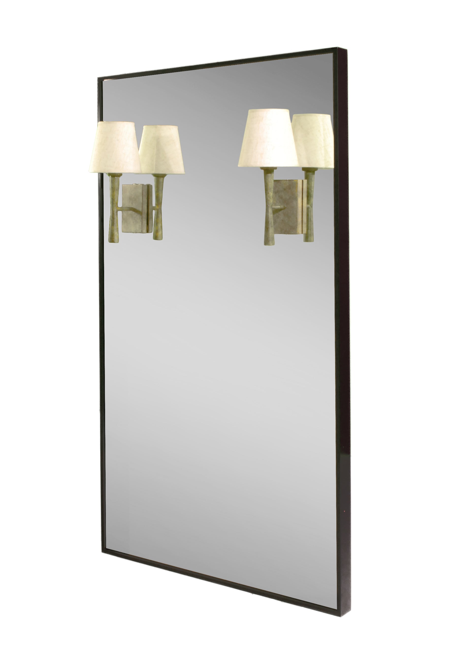 Mirror with sconces