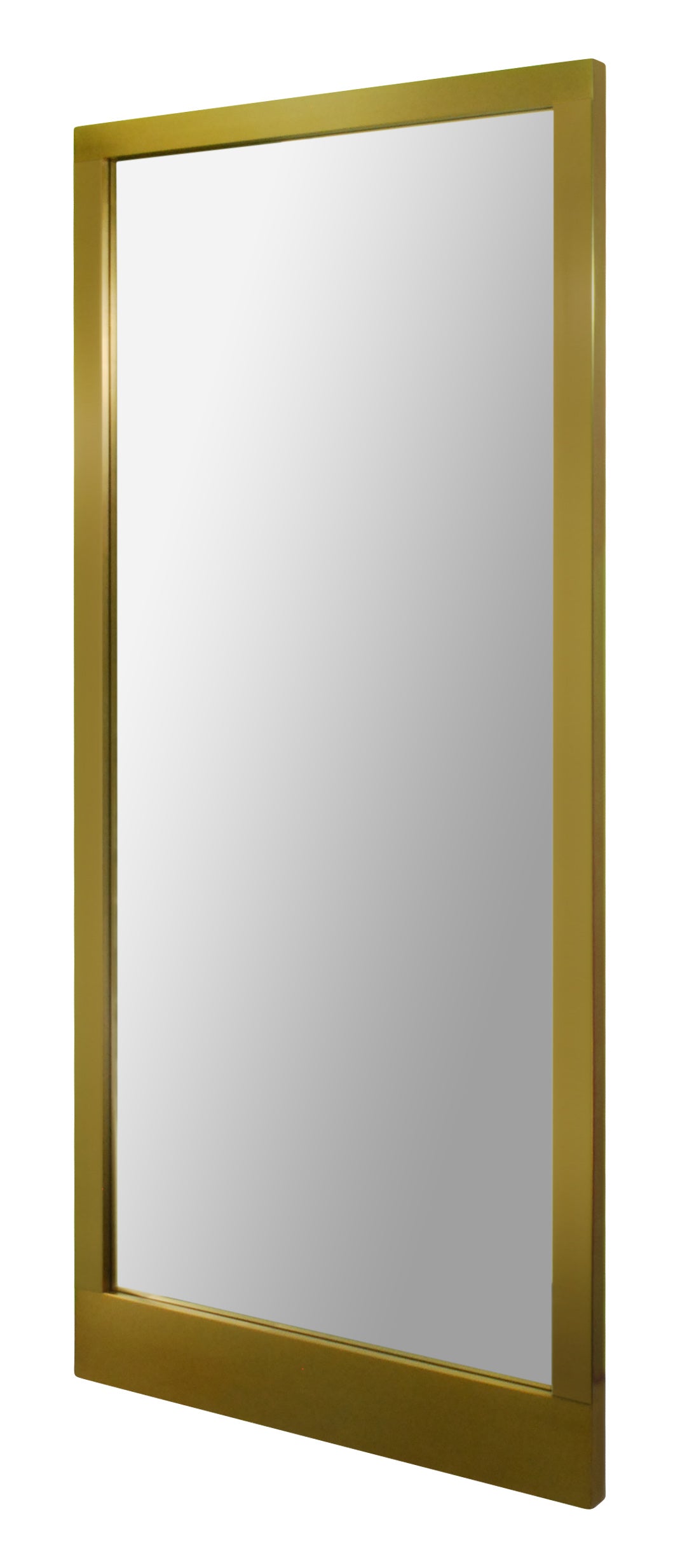 Full length mirror in plated bronze