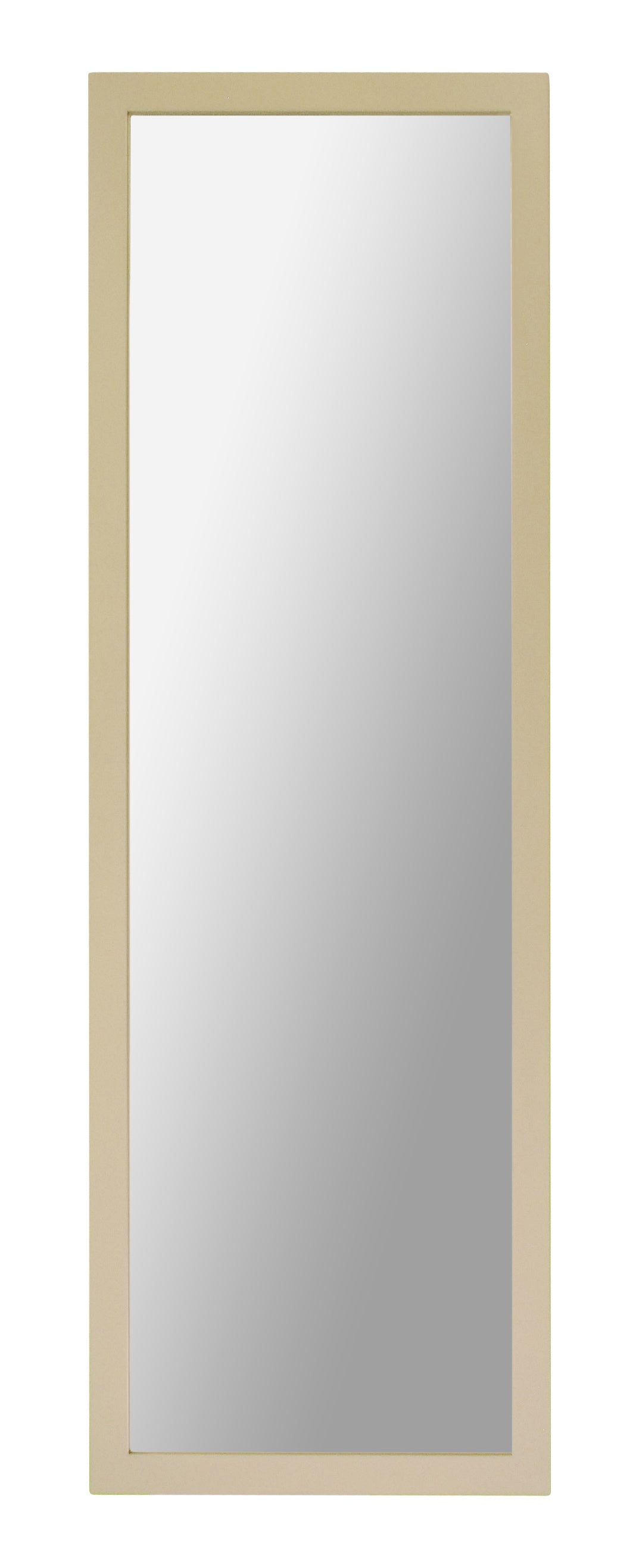Full-Height Mirror with Wood Frame and custom-made finish.