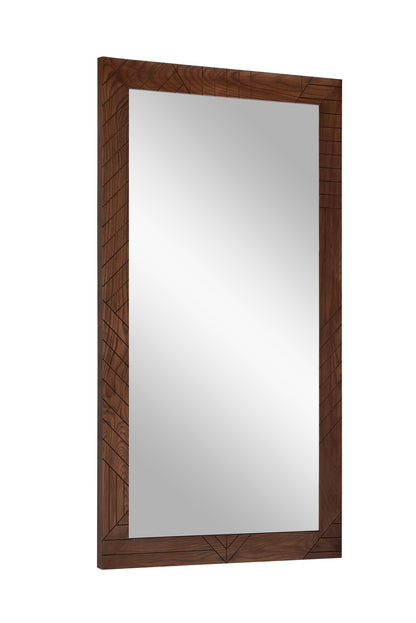 Stained wood mirror