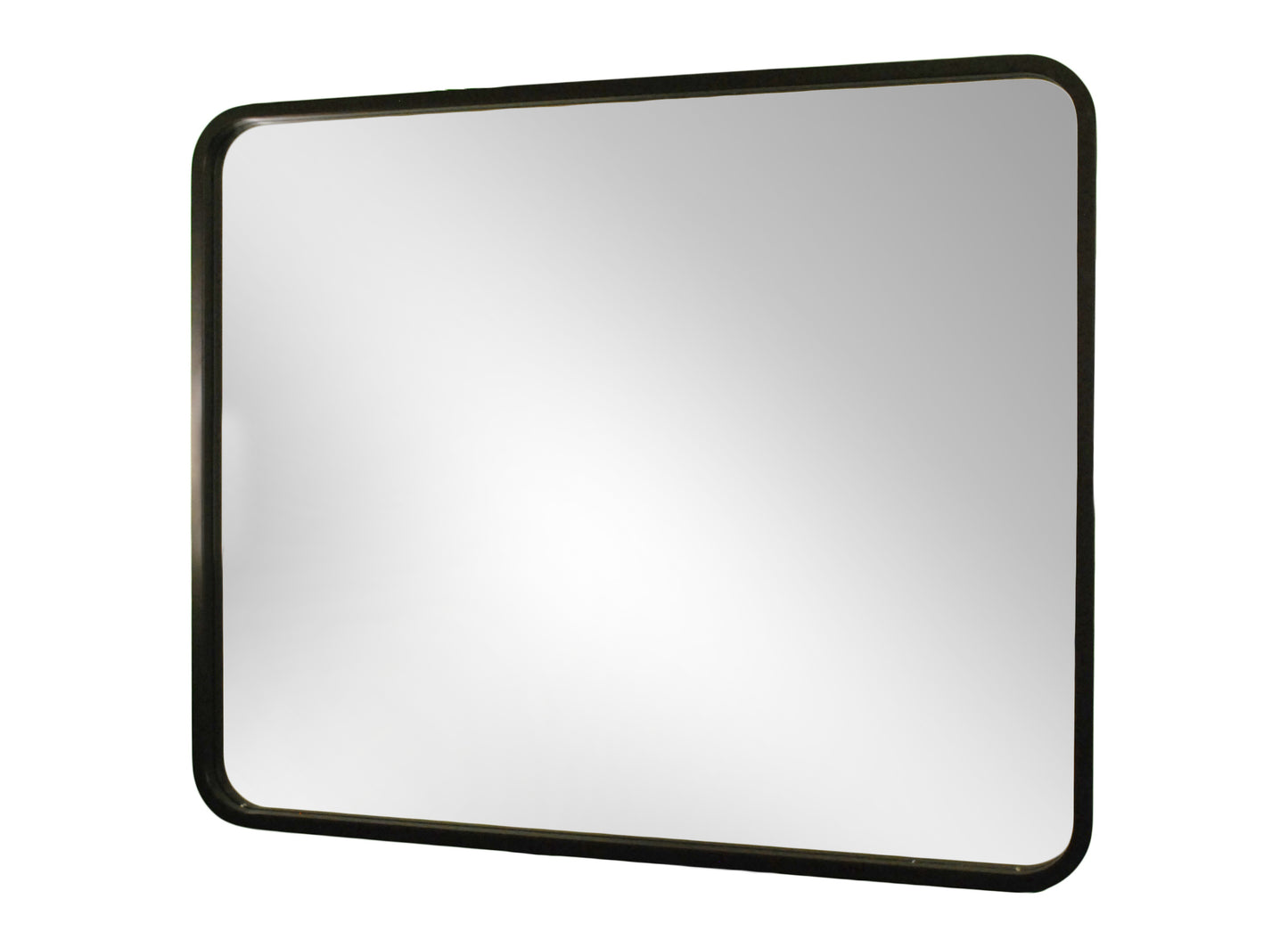 Rectangular shaped mirror with deep radius corners 