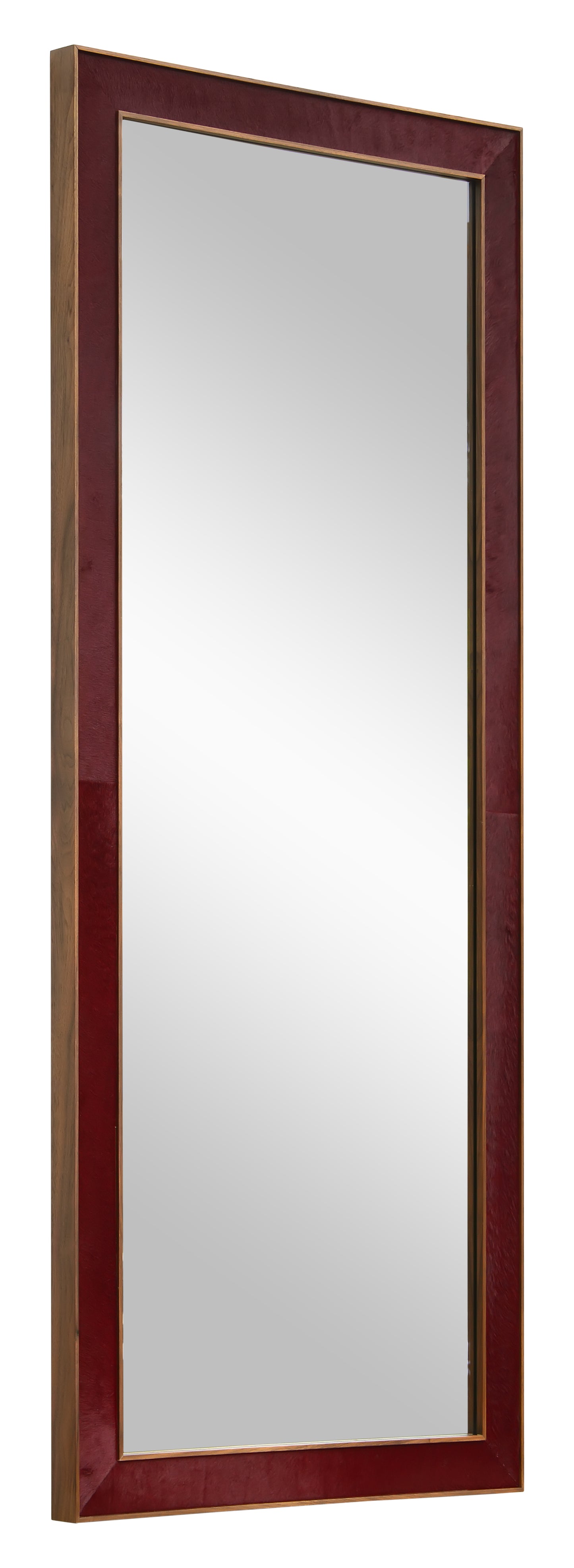 Walnut wood frame mirror