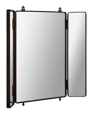 Tri-fold vanity mirror