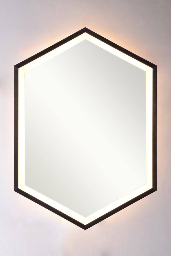 Backlit hexagonal frame