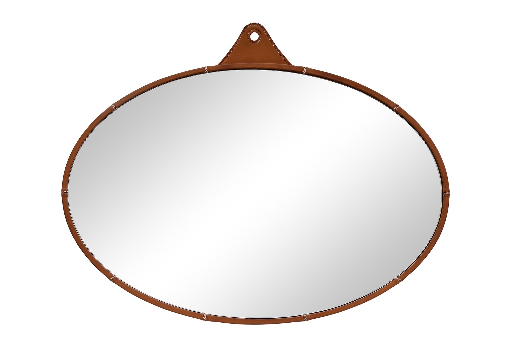 faux leather mirror