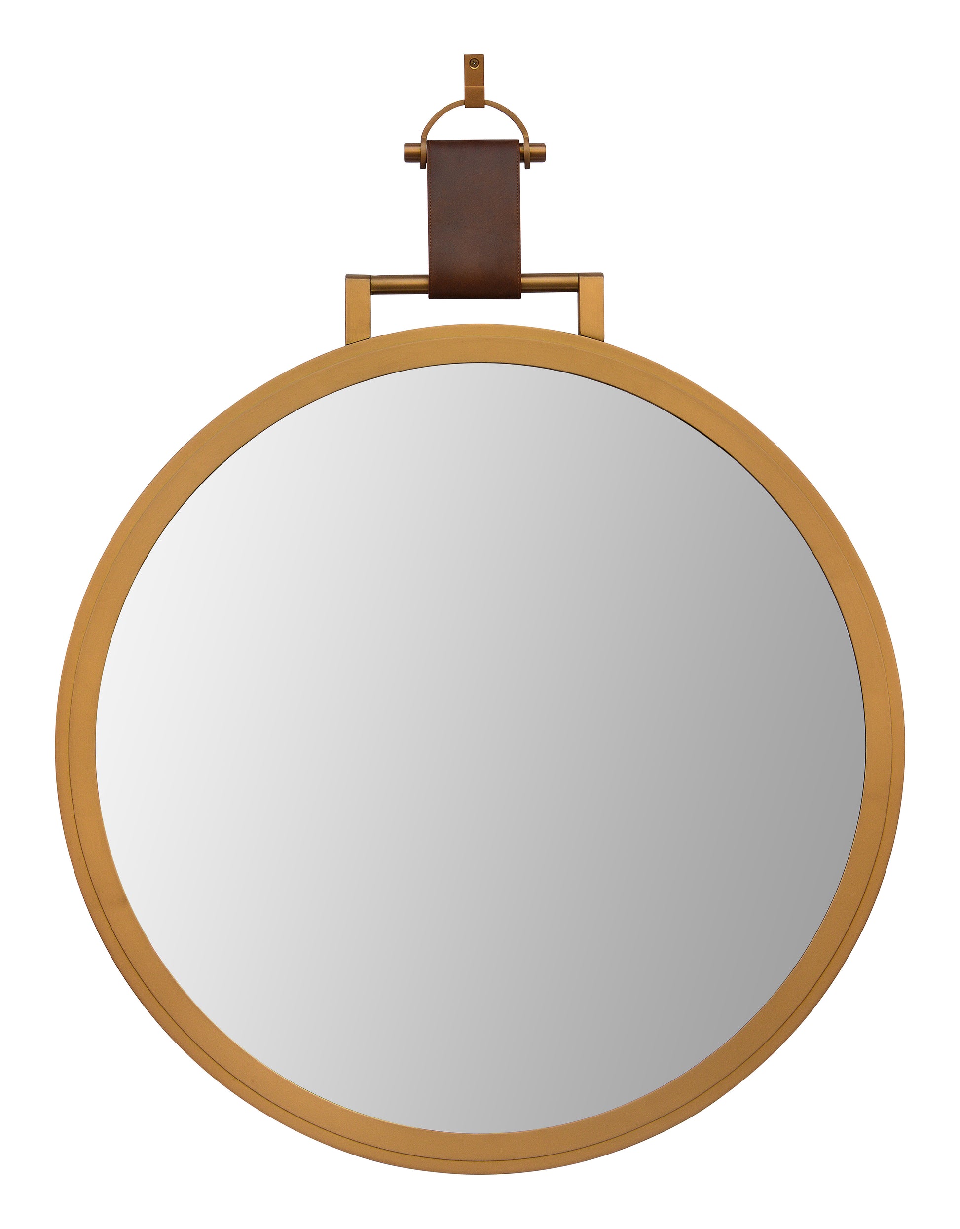 Mirror with leather strap