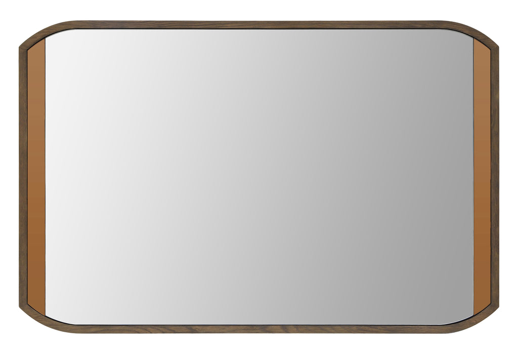 Cedar wood frame with colored mirror panels