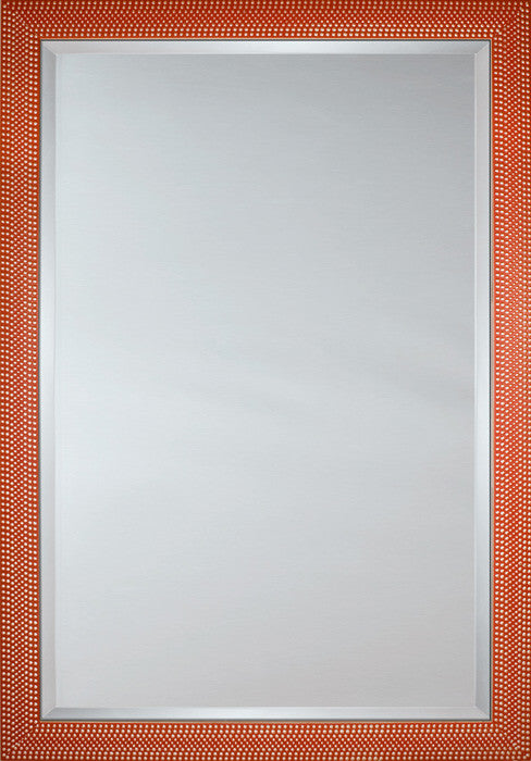 81190 - Orange & Red Nail Head Mirror