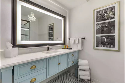 Stunning backlit vanity bathroom mirror